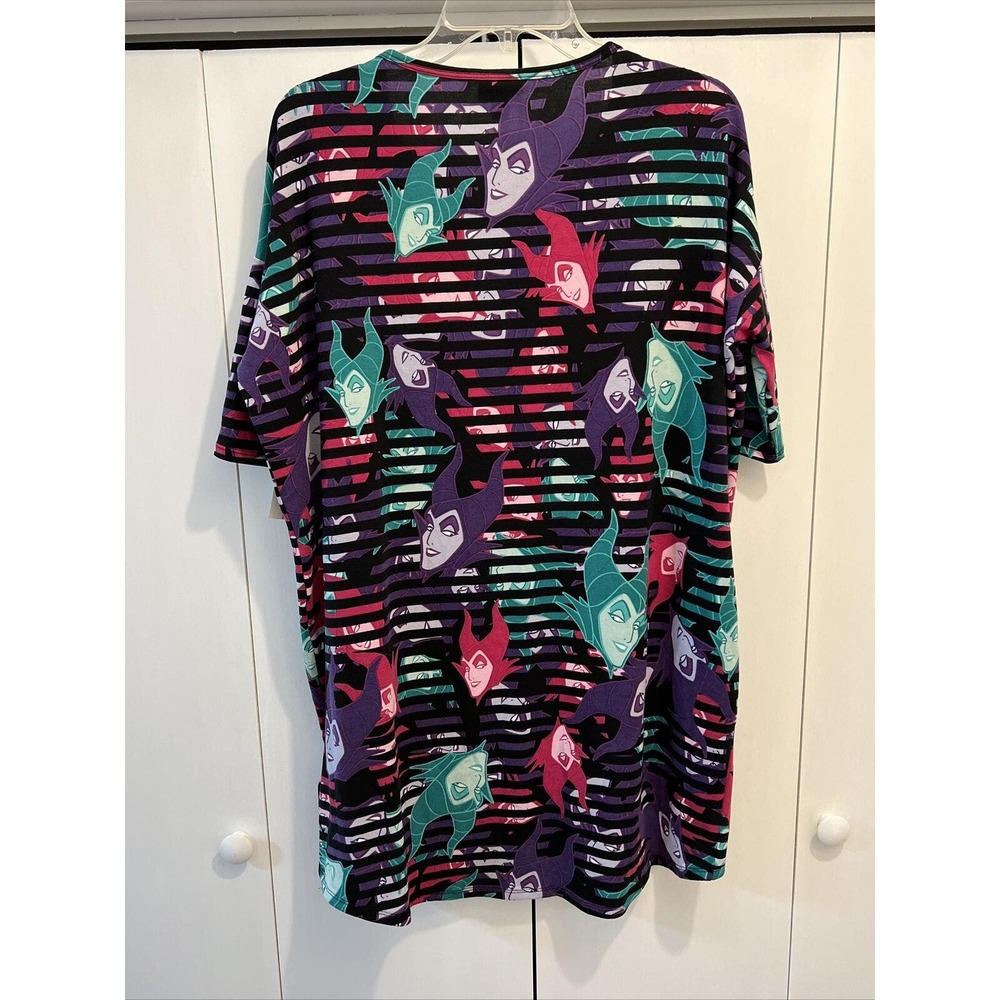 NEW Lularoe Womens Irma Tunic‎ Shirt Disney Maleficent DARK MULTICOLOR SMALL - Picture 6 of 7